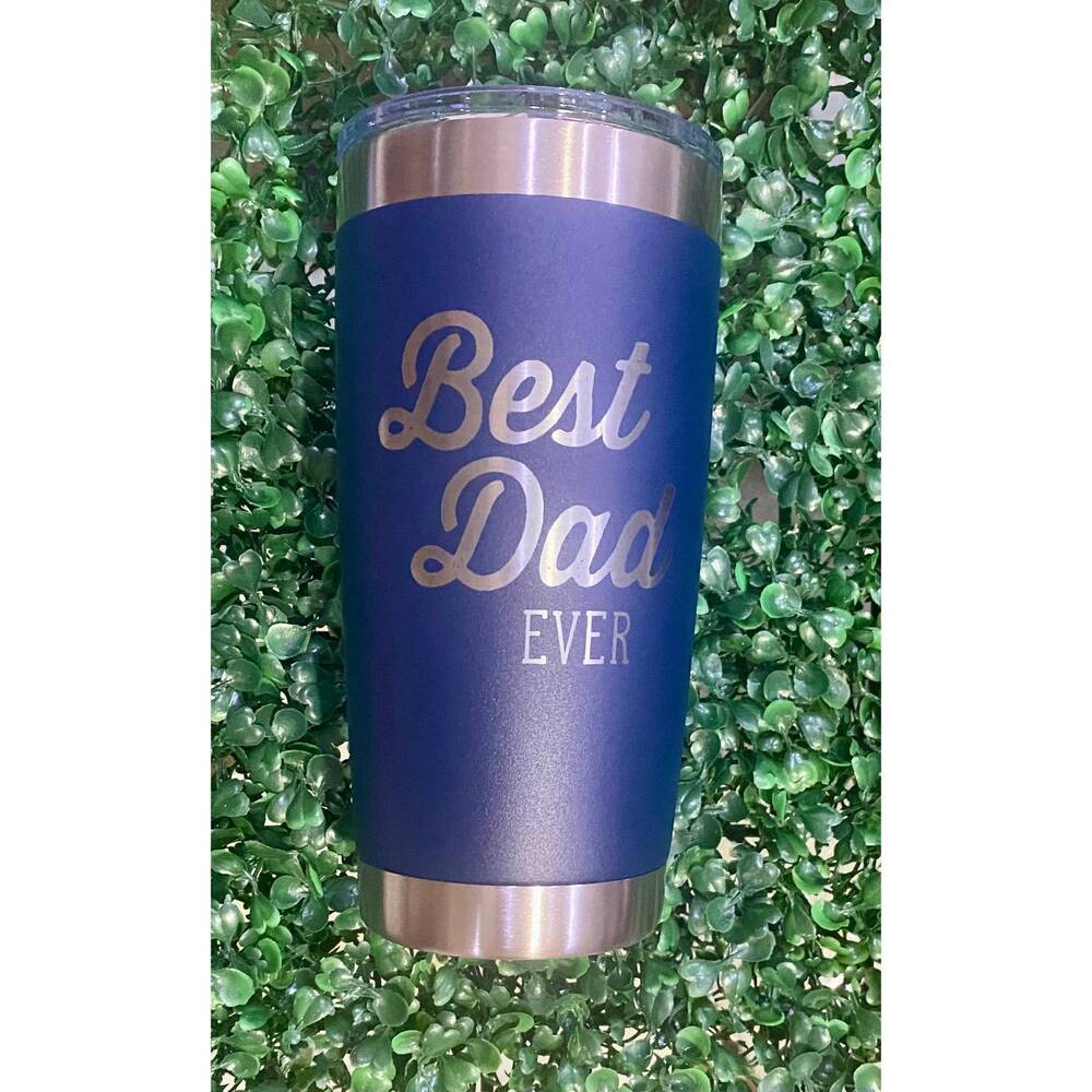 NEW DRIFTLESS STUDIOS best dad ever engraved 20 oz tumbler in navy